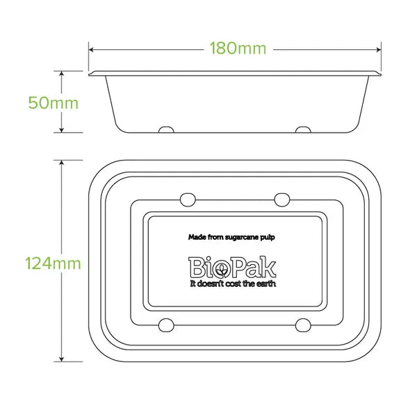 600ml White Plant Fibre Takeaway Base - Cafe Supply