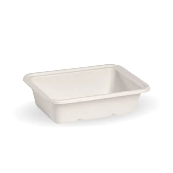 600ml White Plant Fibre Takeaway Base - Cafe Supply