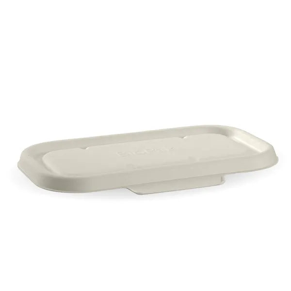 750 & 1,000ml White Plant Fibre Takeaway Lid - Cafe Supply