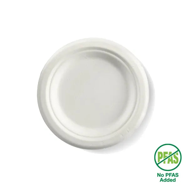 15cm / 6" Round Plant Fibre Plate - Cafe Supply