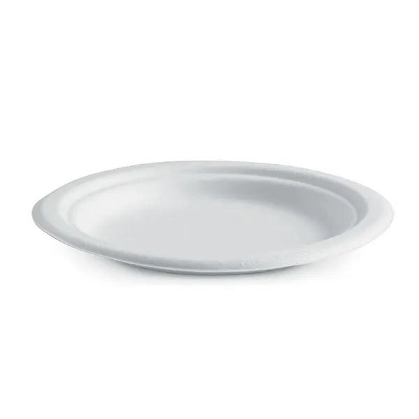 18cm / 7" Round Plant Fibre Plate - Cafe Supply