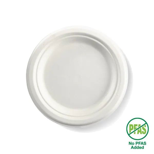 18cm / 7" Round Plant Fibre Plate - Cafe Supply
