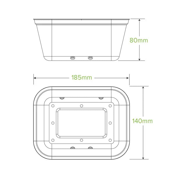 1kg Plant Fibre Punnet - Cafe Supply
