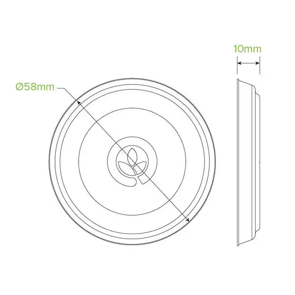 30ml RPET Sauce BioCup Lid - Cafe Supply