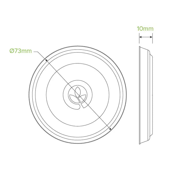 60ml White Plant Fibre Sauce BioCup Lid - Cafe Supply