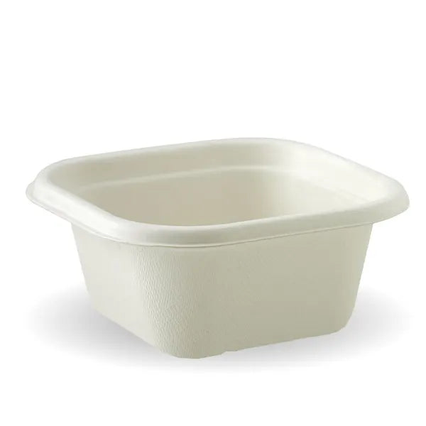 480ml White Plant Fibre Takeaway Base - Cafe Supply
