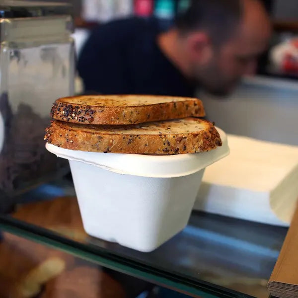 630ml White Plant Fibre Takeaway Base - Cafe Supply