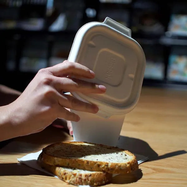 280-630ml White Plant Fibre Takeaway Lid - Cafe Supply