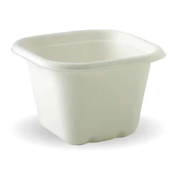630ml White Plant Fibre Takeaway Base - Cafe Supply