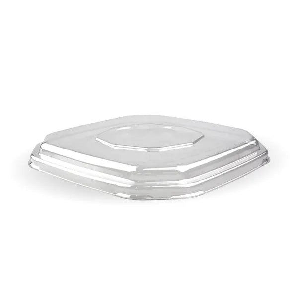 500 & 750ml Clear RPET Octa Takeaway Lid - Cafe Supply