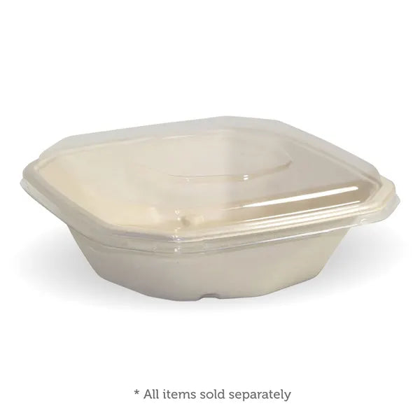 500 & 750ml Clear RPET Octa Takeaway Lid - Cafe Supply