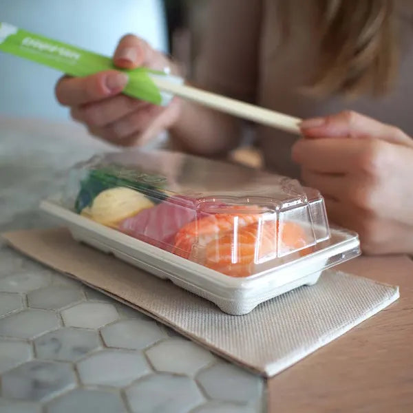 Small PLA Sushi Tray Lid - Cafe Supply