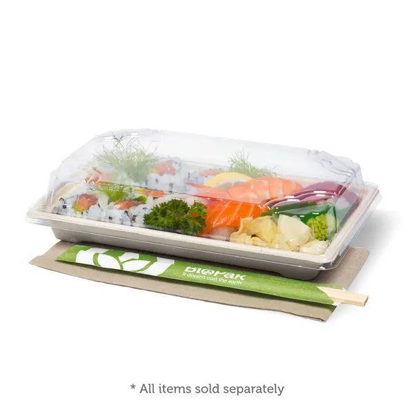 Large PLA Sushi Tray Lid - Cafe Supply