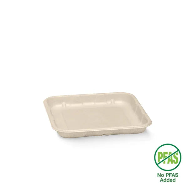 14x14x2cm / 5x5" Plant Fibre Produce Tray - Cafe Supply