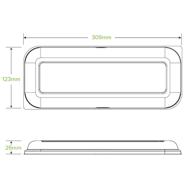 Plant Fibre Oyster Tray Lid - Cafe Supply