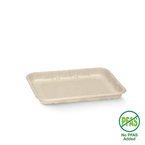 16x14x2cm / 6x5" Plant Fibre Produce Tray - Cafe Supply
