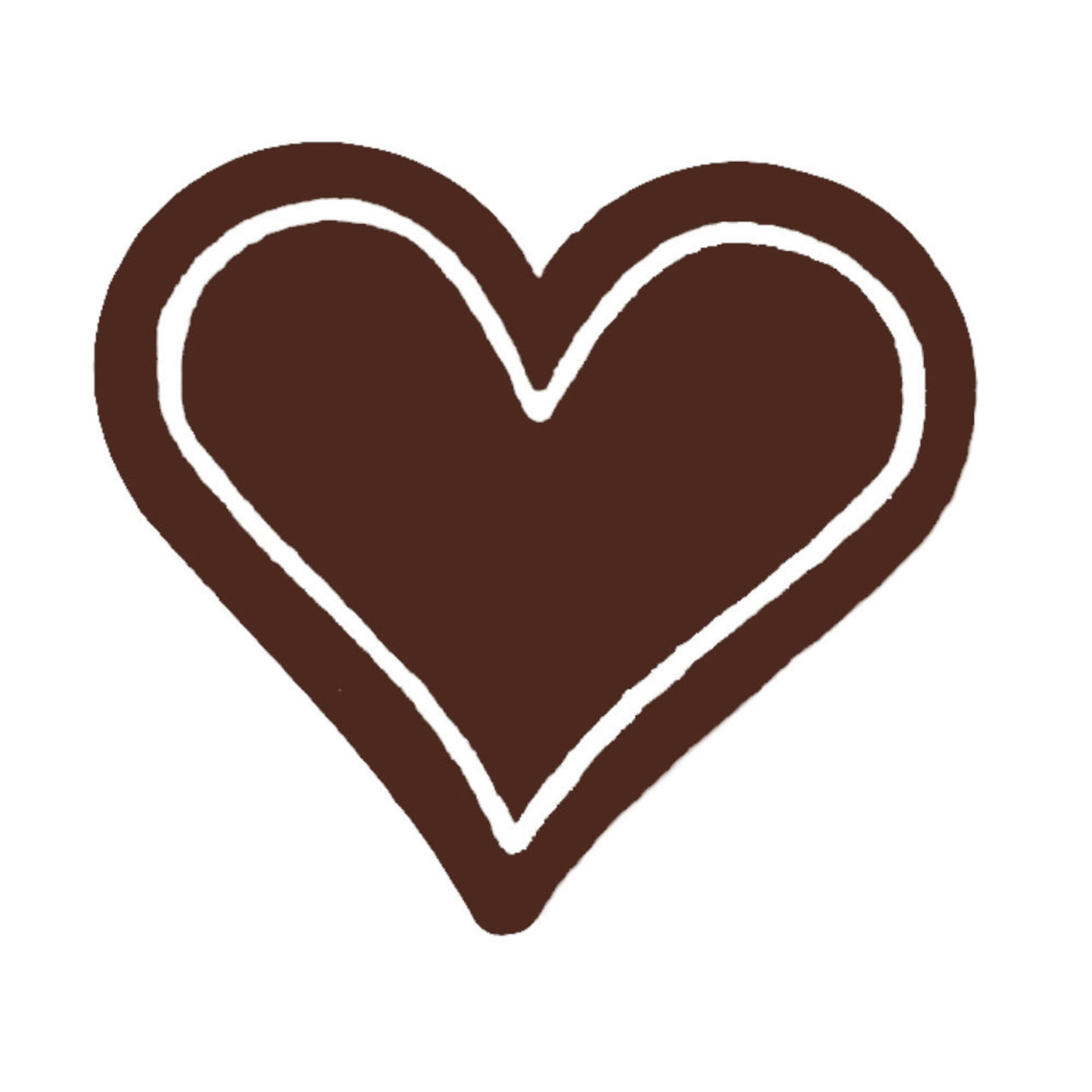 Chocolate Dark Plain Heart - 30mm (30PK) - Cafe Supply