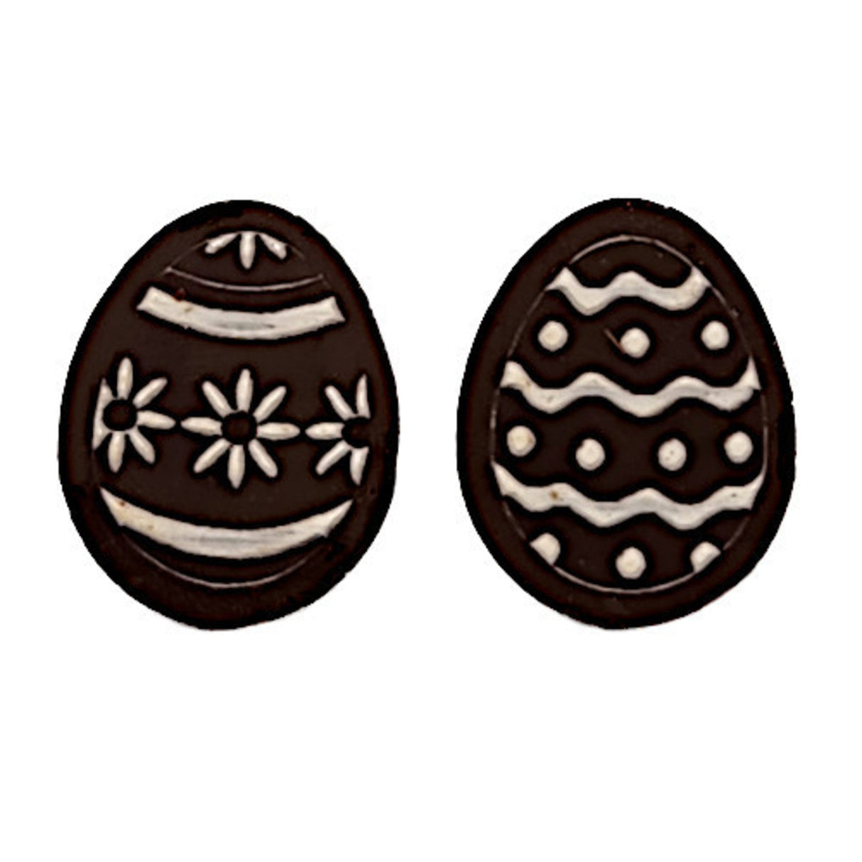 Chocolate Dark Easter Egg shape Assorted - 25mm (30PK) - Cafe Supply