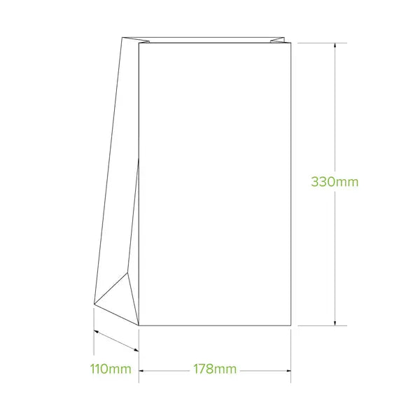 #12 SOS White Paper Bag - Cafe Supply