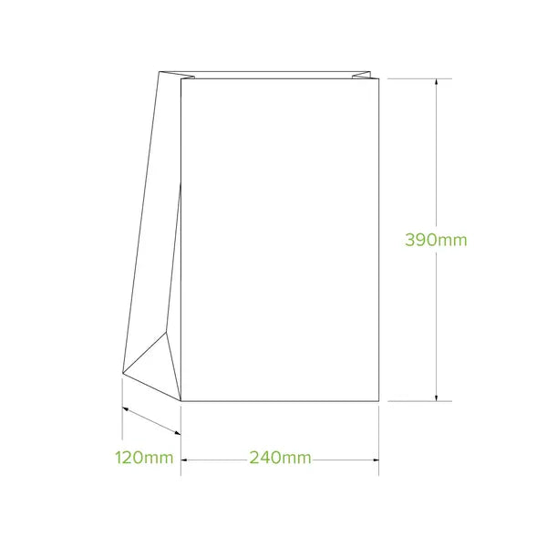 #16 SOS White Paper Bag - Cafe Supply