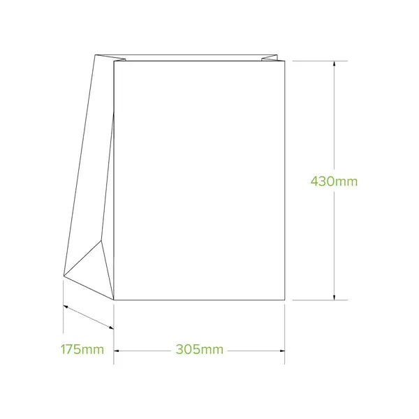 #20 SOS White Paper Bag - Cafe Supply