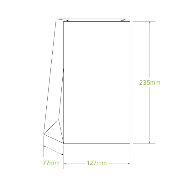 #4 SOS White Paper Bag - Cafe Supply