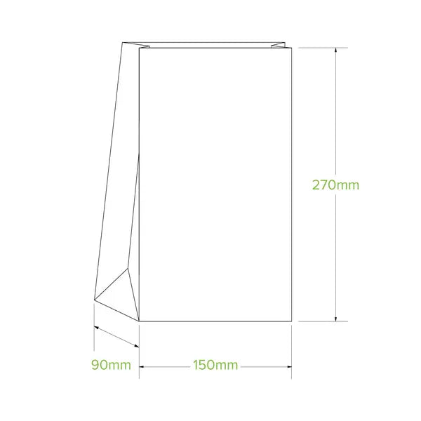 #6 SOS White Paper Bag - Cafe Supply