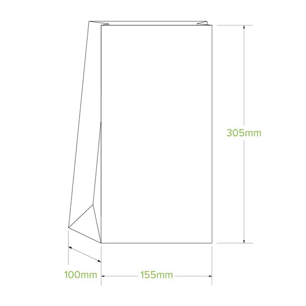 #8 SOS White Paper Bag - Cafe Supply