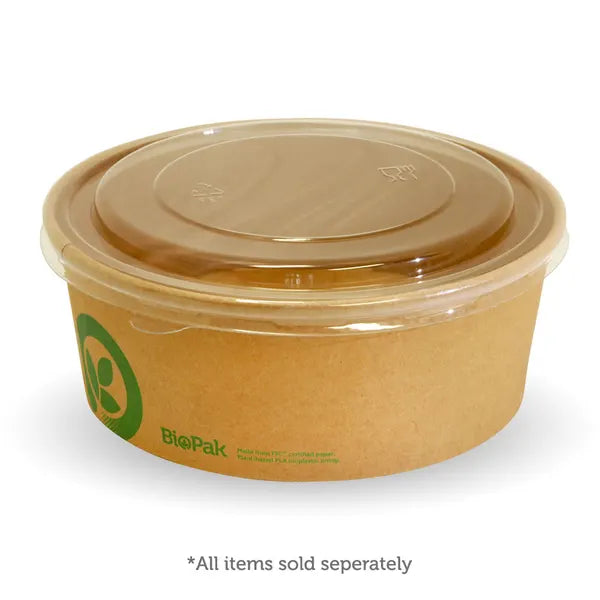 1,300ml Extra Large Kraft BioBowl - Cafe Supply