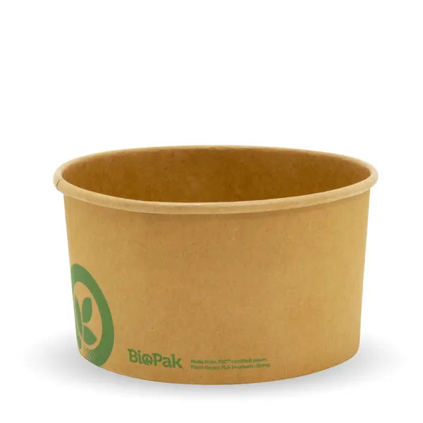 1,000ml Large Kraft BioBowl - Cafe Supply