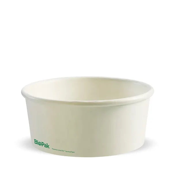 750ml Medium White BioBowl - Cafe Supply