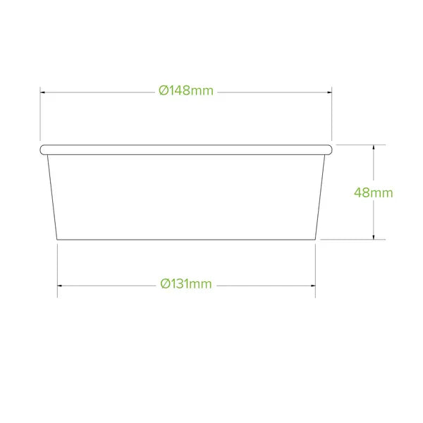 500ml Small White BioBowl - Cafe Supply