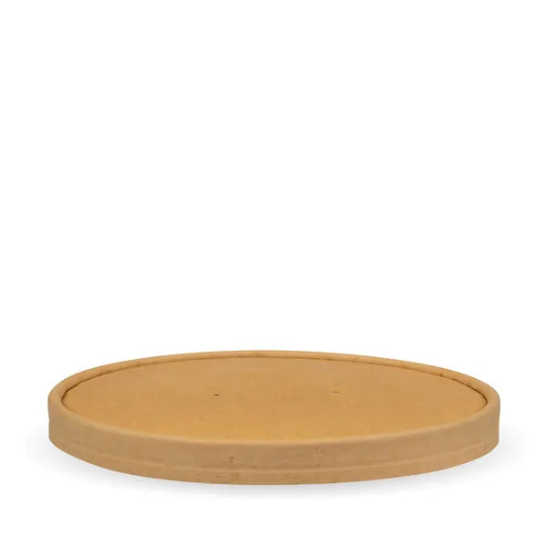 1,300ml Paper Kraft BioBowl Lid - Cafe Supply