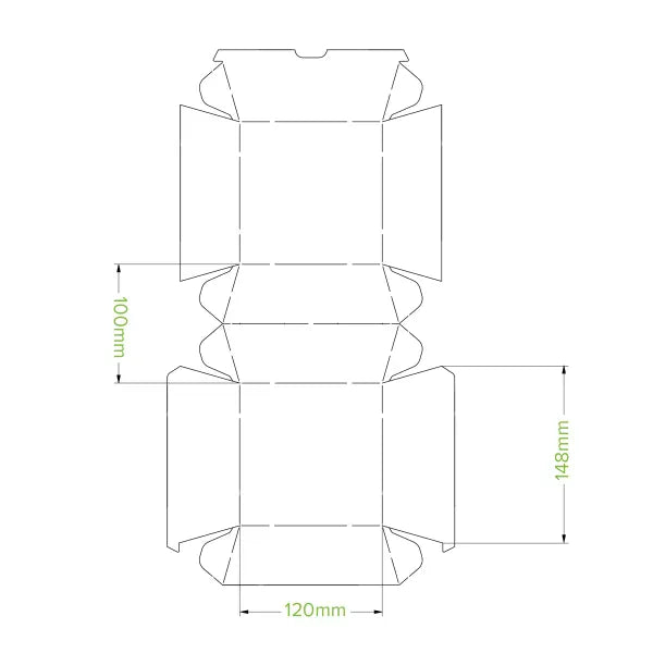 Large Burger BioBoard White Box - Cafe Supply