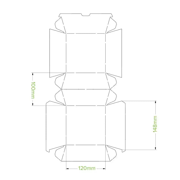 Large Burger BioBoard Box - Cafe Supply