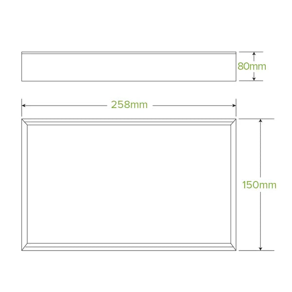 Extra Small BioBoard Catering Tray Base - Cafe Supply