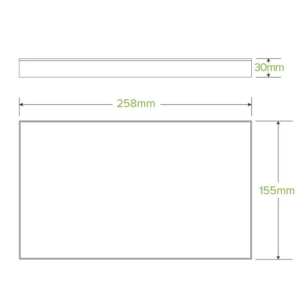 Extra Small BioBoard Catering Tray Lid - Cafe Supply