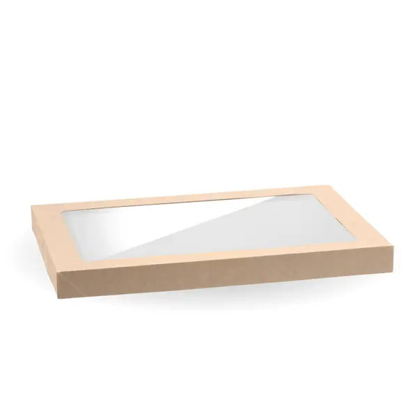 Medium BioBoard Catering Tray PLA Window Lid - Cafe Supply