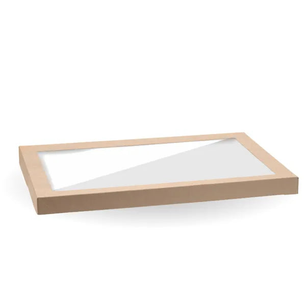 Extra Large BioBoard Catering Tray PLA Window Lid - Cafe Supply