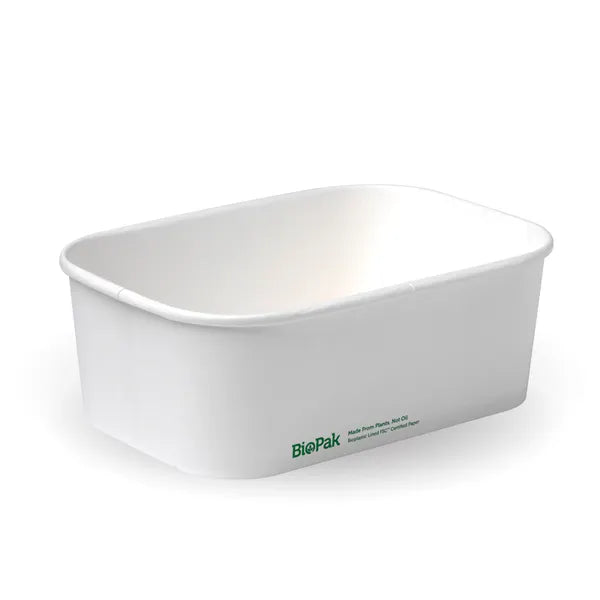 750ml White BioBoard Takeaway Base - Cafe Supply