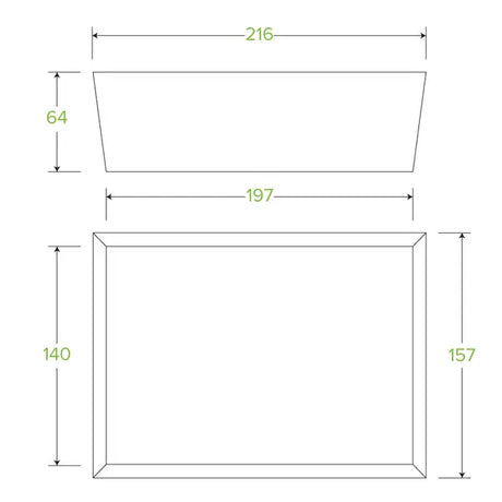 Large BioBoard Lunch Box - Cafe Supply
