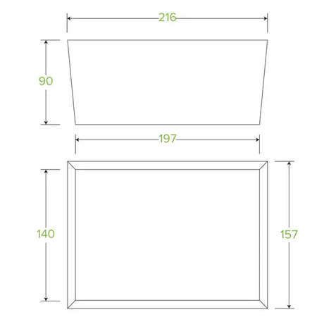 Extra Large BioBoard Lunch Box - Cafe Supply