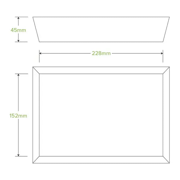 Bioboard White Tray #4 - Cafe Supply