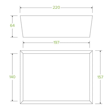 Large BioBoard Lunch Box With Window - Cafe Supply