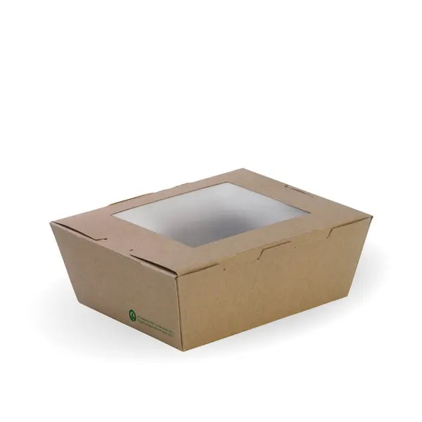 Medium BioBoard Lunch Box With Window - Cafe Supply