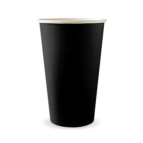510ml / 16oz (90mm) Black Single Wall BioCup - Cafe Supply