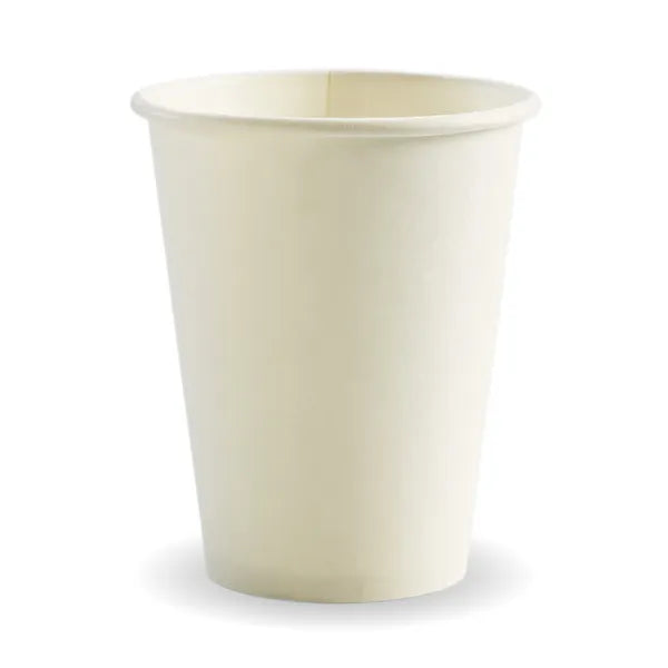 390ml / 12oz (90mm) White Single Wall BioCup - Cafe Supply