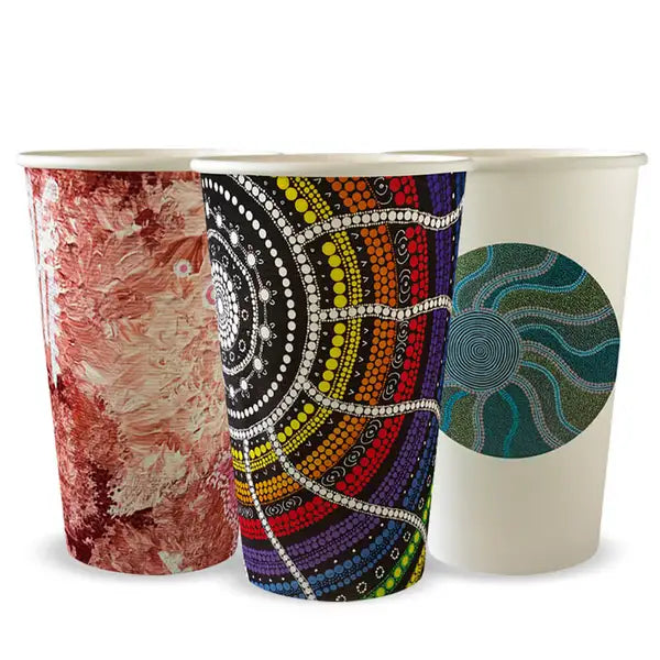 510ml / 16oz (90mm) Indigenous Art Series Single Wall BioCup - Cafe Supply
