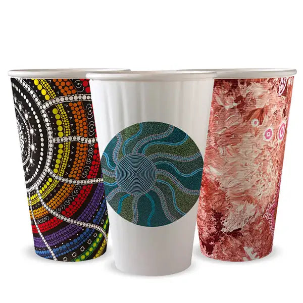460ml / 16oz (90mm) Indigenous Art Series Double Wall BioCup - Cafe Supply