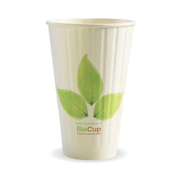 460ml / 16oz (90mm) Leaf Double Wall BioCup - Cafe Supply